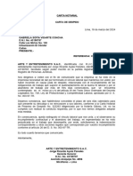 Carta Pre Aviso Despido Gabriela