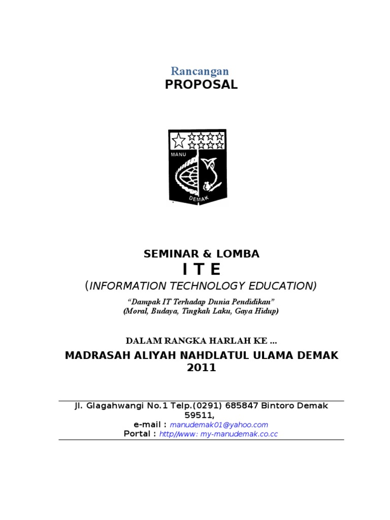 contoh proposal LOMBA KOMPUTER untuk sekolah