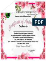 Certificate of Appreciation 2024