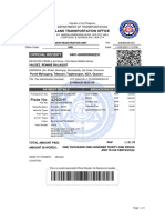 Plate No: 426OHY: Official Receipt