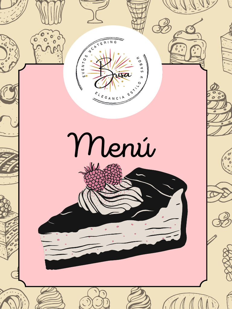 Menú Panadería y Cafetería Dulce Rosa y Beige - 20240331 - 184215 ...