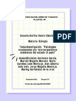 investigación patologías ocasionada por microorganismos endémicos del estado país