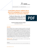 Diversidad cultural: análisis de su atención pedagógica en la práctica educativa en la primera infancia