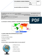 AVALIAÇÃO DE GEOGRAFIA