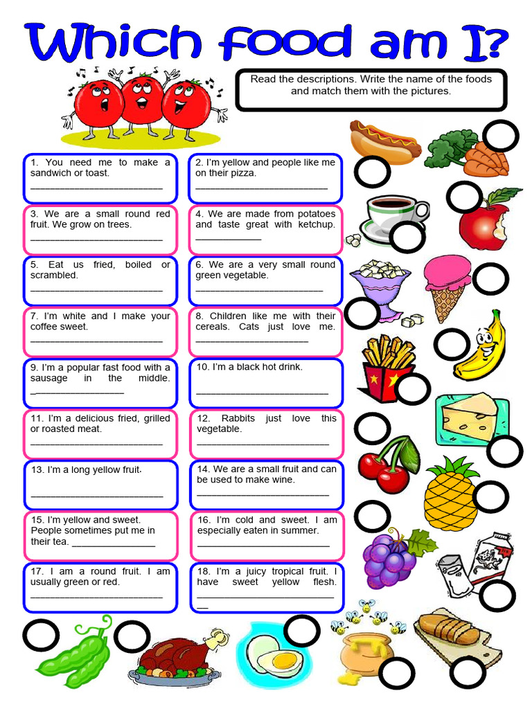 Food Descriptions and Matching Quiz | PDF | Foods | Drink