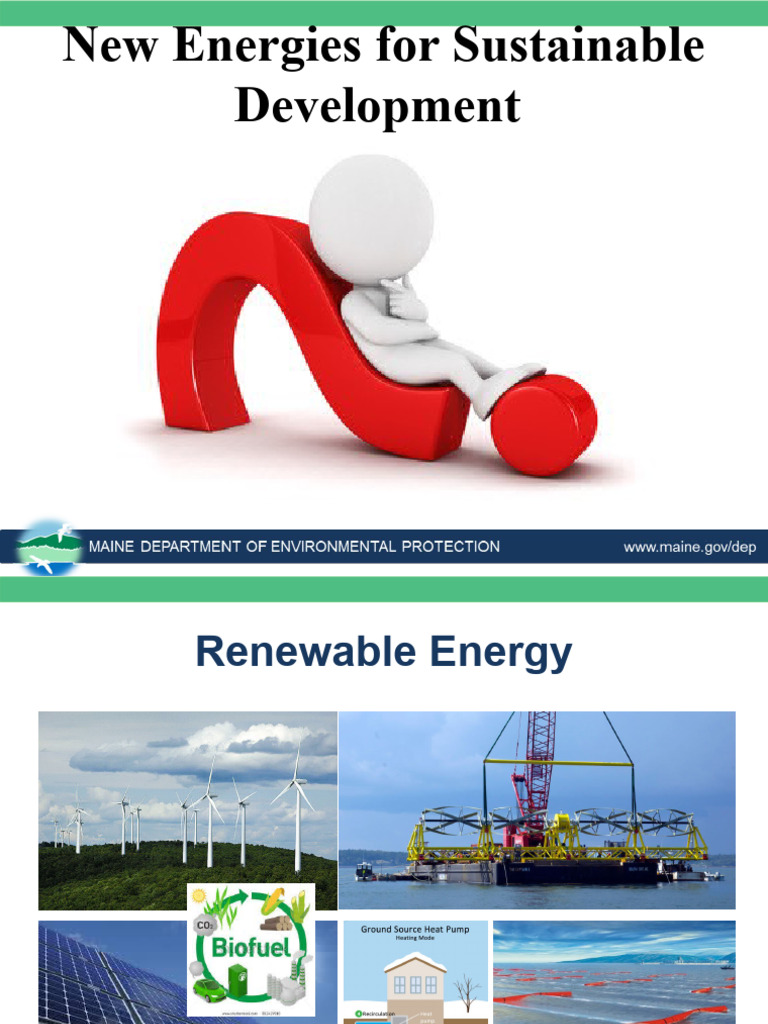 Unit - 1.2 New Energies For Sustainable Development | PDF | Renewable ...