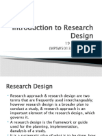 Introduction To Research Design