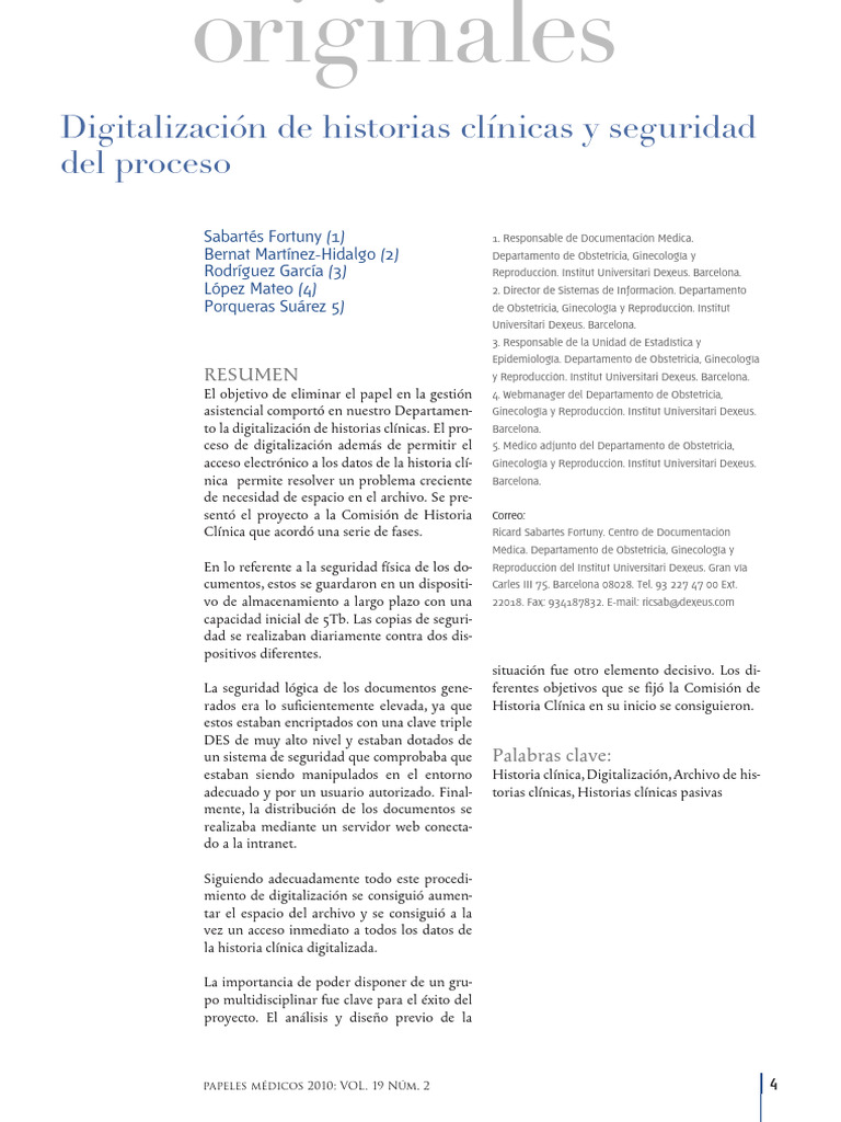 Digitalizacion Articulo | PDF | Historial médico | Archivo de computadora