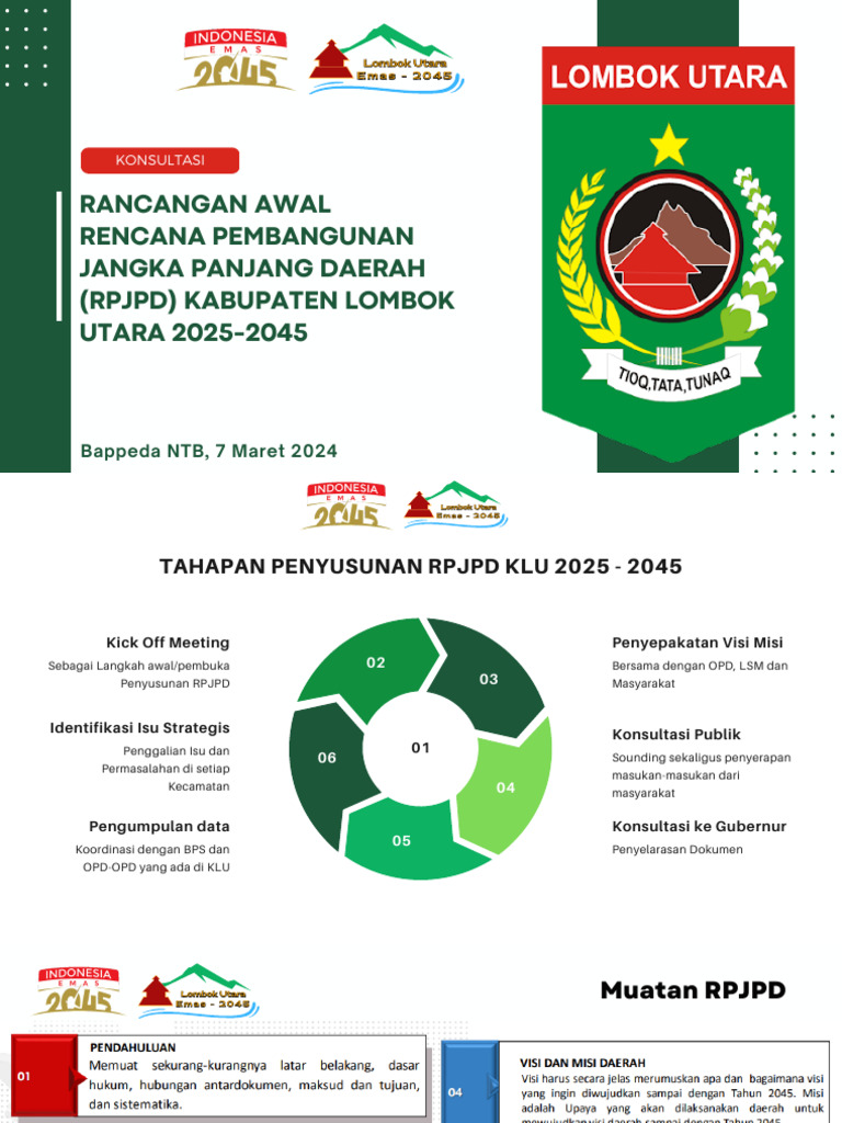 RPJPD Lombok Utara 2025-2045: Rencana Strategis | PDF