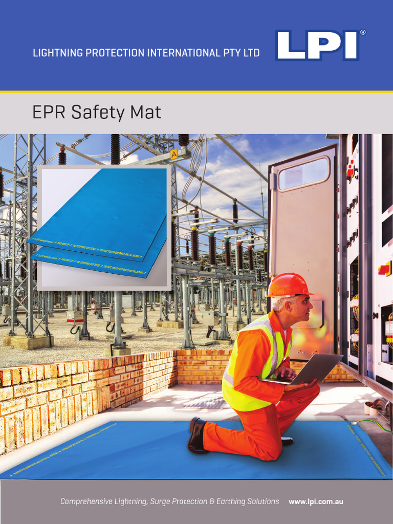 EPR Safety Mat: Lightning Protection Solution | PDF | Lightning ...