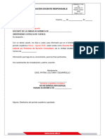 Asignación Docente Responsable: Nombre Del o La Docente Asignado