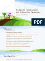 Computer Fundamentals and Information Processing