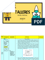 (3 Años) Talleres Marzo 2024 - Semana 2 Del 18 Al 22