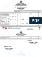 Ap - Table of Specification Grade 4-Second
