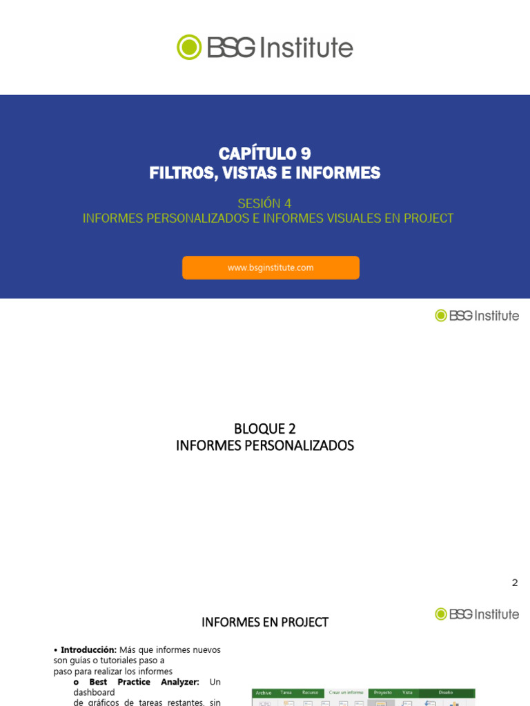 Informes Visuales en Project | PDF | Microsoft PowerPoint | Ventana ...