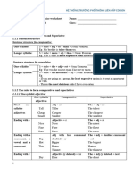 Unit 4 - 7A - Tuần 14 - Phiếu bài tập cuối tuần