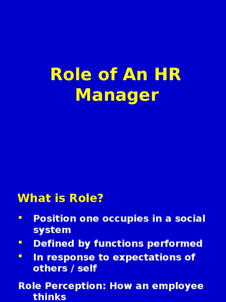 HR Manager Roles and Responsibilities Guide | PDF | Human Resources ...