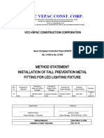 Method Statement Fall Prevention Metal Bracket and Lighting Fixture DBP-MS-24-002-0