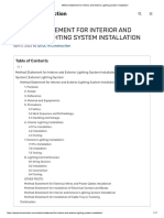 Method Statement For Interior and Exterior Lighting System Installation