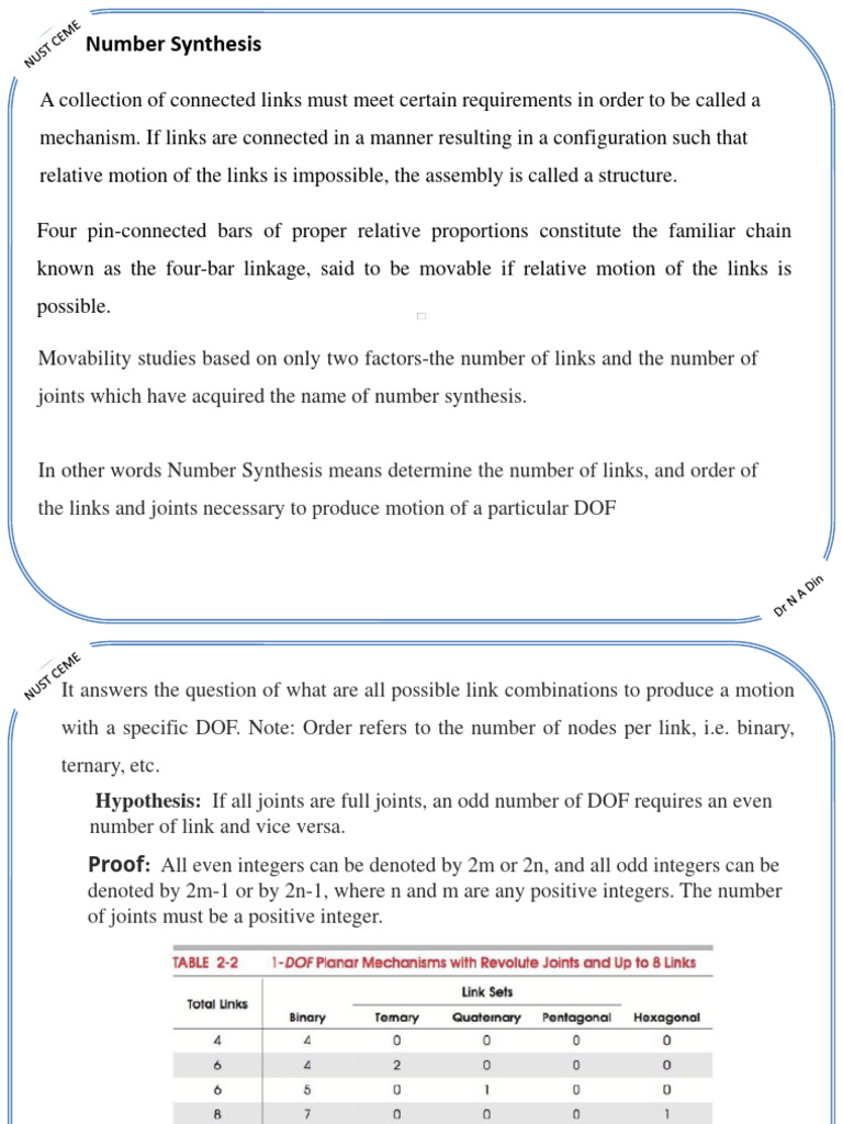 Number Synthesis Isomers Linkage Transformation Pdf Kinematics