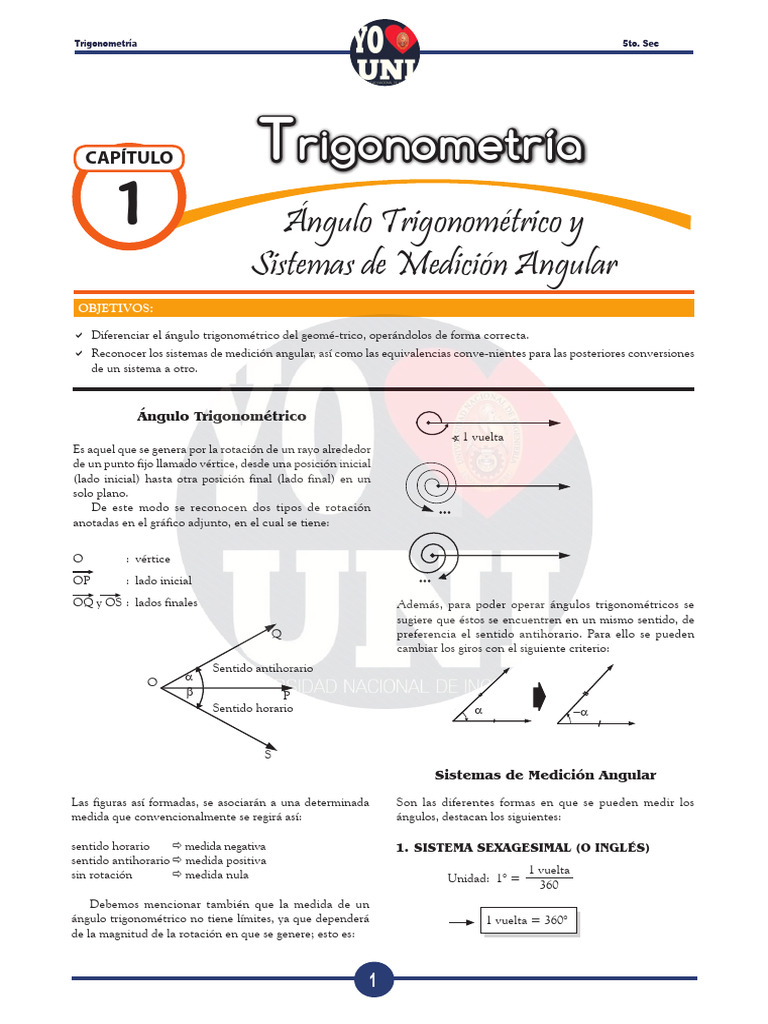 Conversión de Sistemas de Medición Angular | PDF | Ángulo | Geometría ...