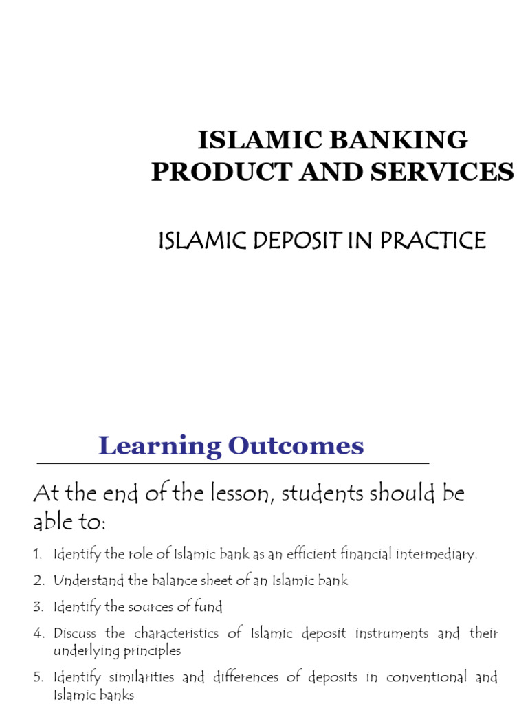 Islamic Banking Deposit Practices Explained | PDF | Islamic Banking And ...