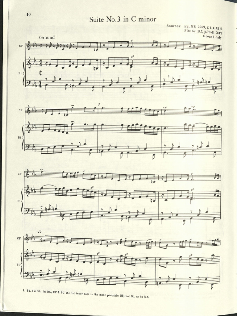 Croft Ground C Minor New Scan | PDF