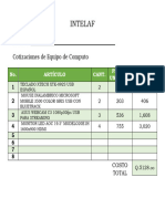 INTELAF Ejemplo de Cotización