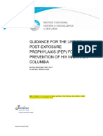 Open Guidance - For - The - Use - of - Post-Exposure - Prophylaxis - Pep - For - The - Prevention - of - Hiv - in - British - Columbia - 31mar