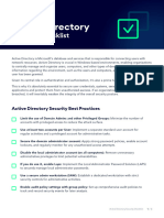 Active Directory Security Checklist