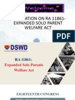 Edited VersionRA 11861 Solo Parent Welfare Act