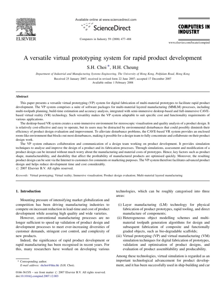 Virtual Prototyping System for Rapid Development | PDF | Virtual ...