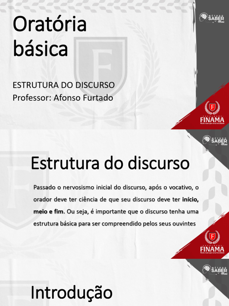 Estrutura Do Discurso | PDF | Palestra | Argumento