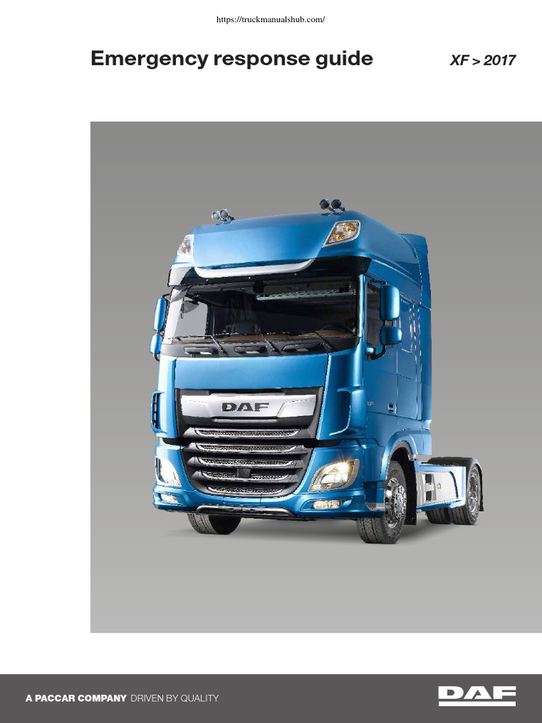 DAF XF Euro 6 Emergency Guide | PDF | Axle | Vehicles