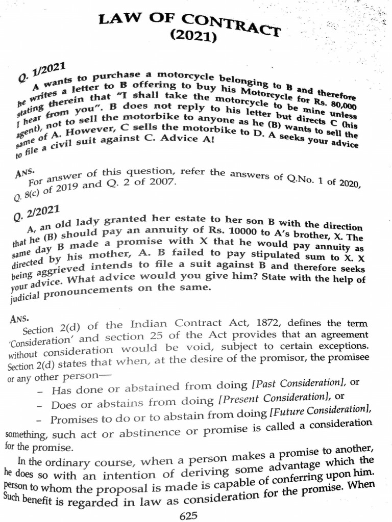 Law of Contract 2021 To 16 | PDF