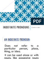 1 - Indefinite Pronouns