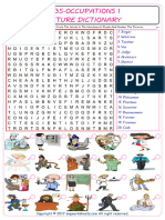 Jobs-Occupations Find and Circle The Words in The Wordsearch Puzzle and Number The Pictures 7531