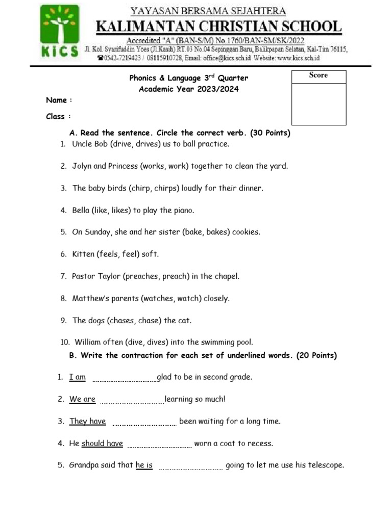 Language Daily Test Q3 | PDF