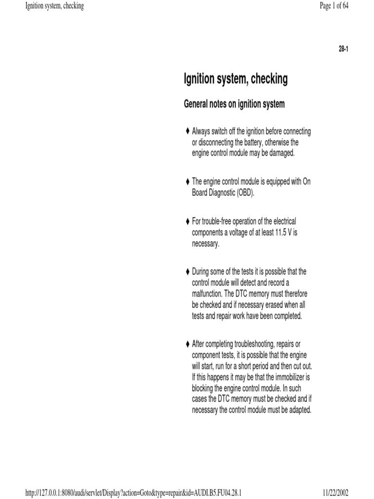 Ignition System Troubleshooting Guide | PDF | Electrical Connector ...