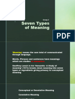 Seven Types of Meaning