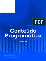 Conteúdo Programático - CNU - Concurso Nacional Unificado (Bloco 07)