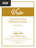 Baby Lock Vesta BLMVE Sewing Machine Instruction Manual