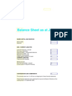 Balance Sheet As at June 30, 2009: Note Share Capital and Reserves