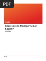 Ivanti Service Manager Cloud Security White Paper