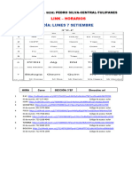 Día: Lunes 7 Setiembre: Link - Horarios