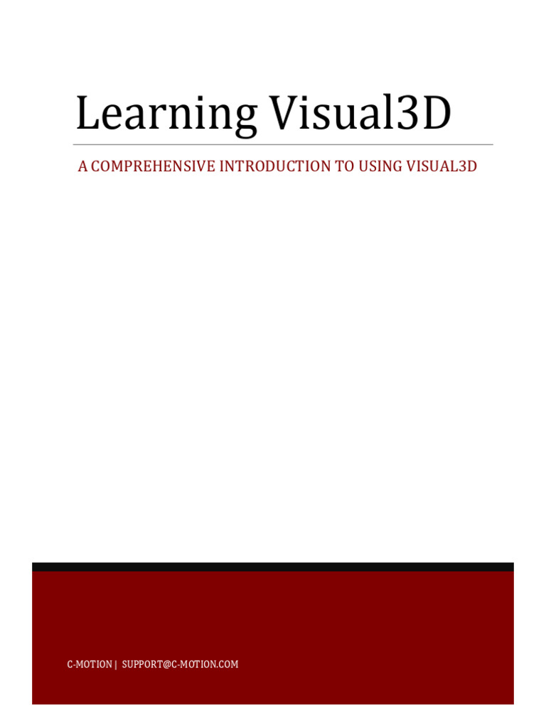 Visual3D User Guide and Tutorials | PDF | Installation (Computer ...