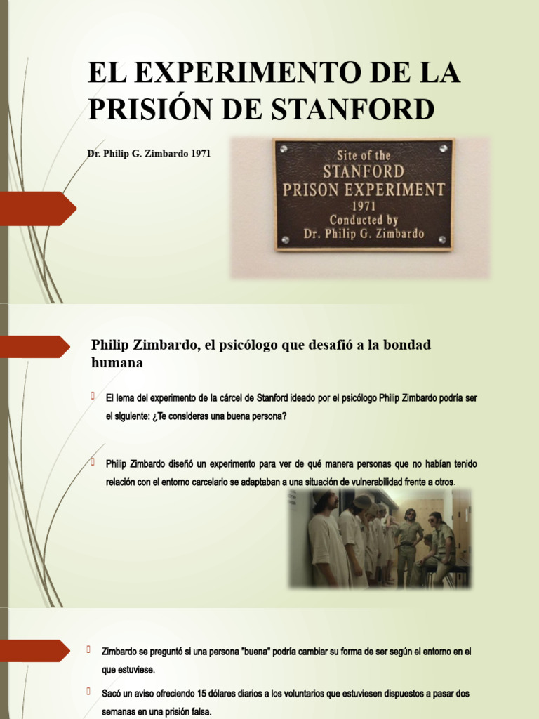 EL EXPERIMENTO DE LA PRISIÓN DE STANFORD PDF Sicología Ciencias