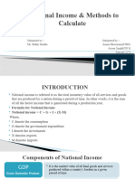 National Income & Methods To Calculate