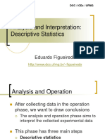Analysis and Interpretation Descriptive Statistics (Presentation) Author Eduardo Figueiredo