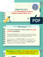 Session 9 Phonological Features